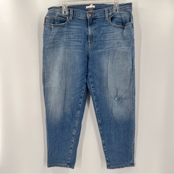 Eileen Fisher Jeans Womens Size 14 Blue Crop Organic cotton - Picture 1 of 6